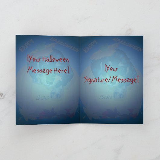 Dashund Halloween - Boo-Karte Karte (Innenseite)