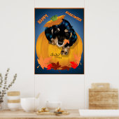 Dashund Halloween - Boo Poster (Küche)