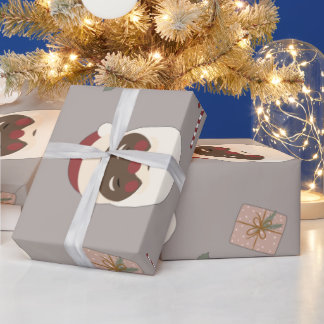 Dass Melanin Tho® Black Santa Vintage Umhüllung Geschenkpapier