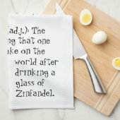 Dass Zinvinciable Gefühl Funny Zin Weinangebot Geschirrtuch (Viertel Falte)