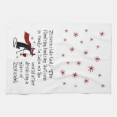 Dass Zinvinciable Gefühl Funny Zin Weinangebot Geschirrtuch (Horizontal)