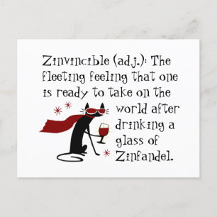 Dass Zinvinciable Gefühl Funny Zin Weinangebot Postkarte