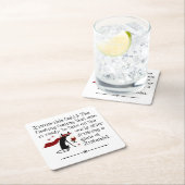 Dass Zinvinciable Gefühl Funny Zin Weinangebot Rechteckiger Pappuntersetzer (Vor Ort)