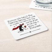 Dass Zinvinciable Gefühl Funny Zin Weinangebot Rechteckiger Pappuntersetzer (angewinkelt)