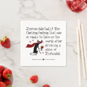 Dass Zinvinciable Gefühl Funny Zin Weinangebot Serviette (Beispiel)