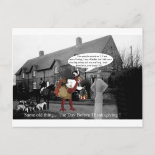 Dasselbe alte am Tag vor dem Erntedank... Feiertagspostkarte
