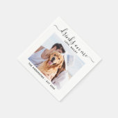 Dasselbe Foto bei Hunden auf Bar Hochzeit Serviette (Ecke)