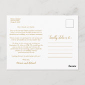 Dasselbe Foto für die Liebe-Downsize-Hochzeitsankü Postkarte (Rückseite)