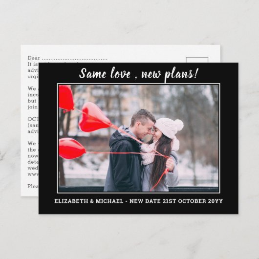 Dasselbe Liebe Neue Pläne Rett Datum HAUSHALTSJAHR Postkarte (Vorne/Hinten)