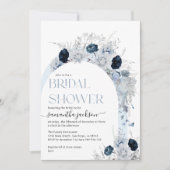 Dasty Blue Wildblume Boho Floral Brautparty Einladung (Vorderseite)