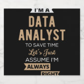 Data Analyst Alkoholflaschenetikett (Einzelnes Label)