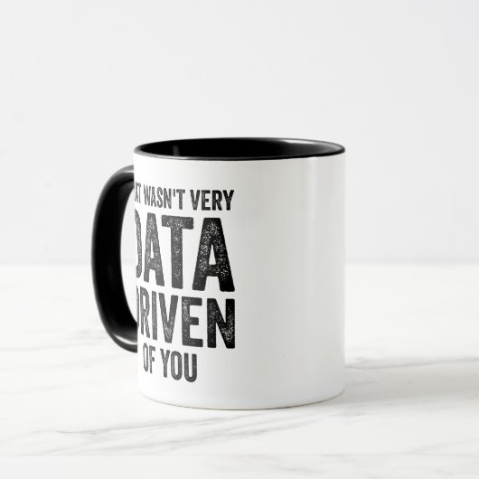 Data Analyst, das waren nicht sehr Daten, die von Tasse (Vorderseite Links)