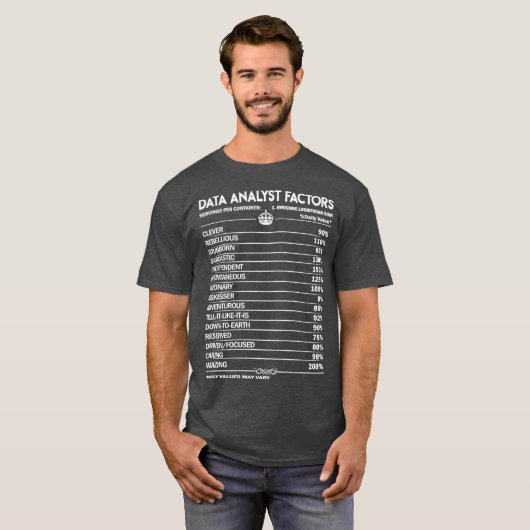 Data Analyst Data Analyst Sie beauftragt, die T-Shirt (Vorne ganz)