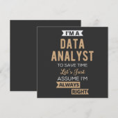 Data Analyst Einladung (Vorne/Hinten)