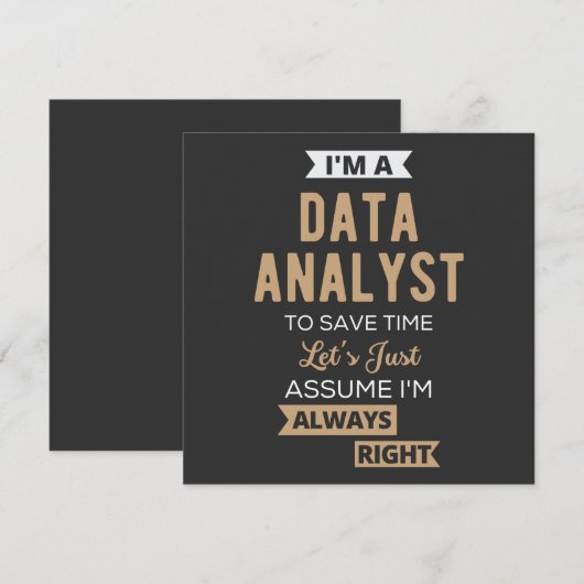 Data Analyst Einladung (Vorne/Hinten)