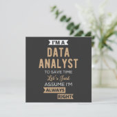 Data Analyst Einladung (Stehend Vorderseite)