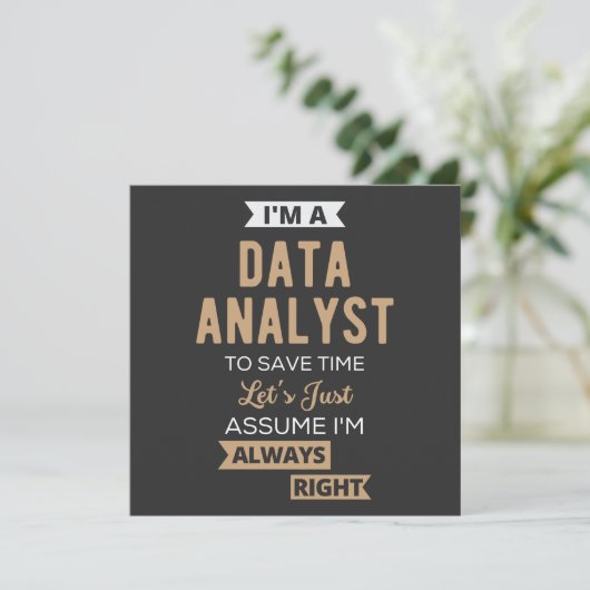 Data Analyst Einladung (Stehend Vorderseite)