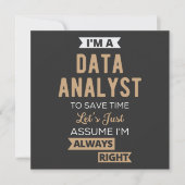 Data Analyst Einladung (Vorderseite)