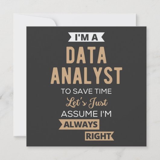 Data Analyst Einladung (Vorderseite)