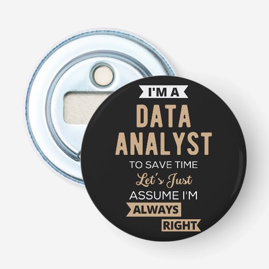 Data Analyst Flaschenöffner (Vorderseite)