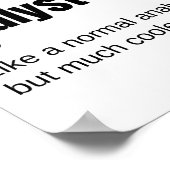 Data Analyst Funny Data Enthusiast Sprichwort Poster (Ecke)