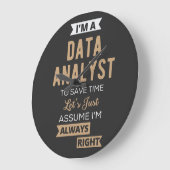 Data Analyst Große Wanduhr (Winkel)