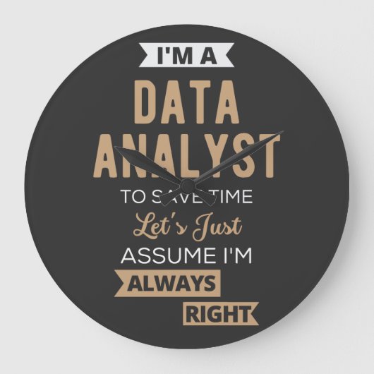 Data Analyst Große Wanduhr (Vorderseite)