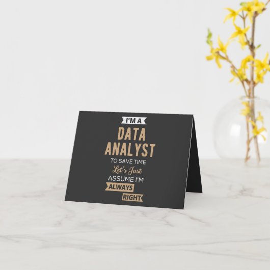 Data Analyst Karte (Gelbe Blume)