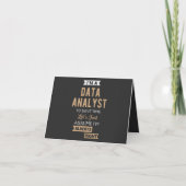 Data Analyst Karte (Vorderseite)