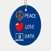 Data Analyst Liebe Peace Data Science Analyst Keramik Ornament (Rechts)