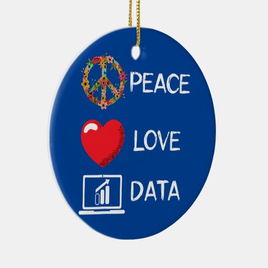 Data Analyst Liebe Peace Data Science Analyst Keramik Ornament (Rechts)