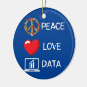 Data Analyst Liebe Peace Data Science Analyst Keramik Ornament (Links)