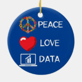 Data Analyst Liebe Peace Data Science Analyst Keramik Ornament (Hinten)