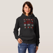 Data Analyst Off Shoulder Weihnachts Ugly Sweater Hoodie (Vorne ganz)