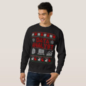 Data Analyst Off Shoulder Weihnachts Ugly Sweater Sweatshirt (Vorne ganz)