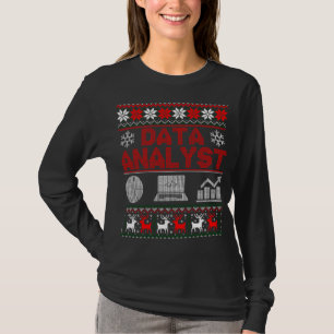 Data Analyst Off Shoulder Weihnachts Ugly Sweater T-Shirt