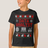 Data Analyst Off Shoulder Weihnachts Ugly Sweater T-Shirt (Vorderseite)