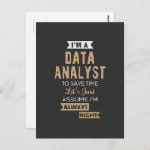 Data Analyst Postkarte (Vorne/Hinten)