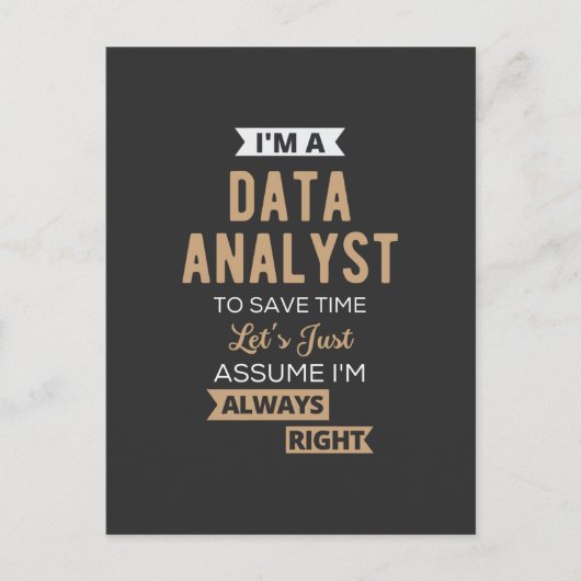 Data Analyst Postkarte (Vorderseite)