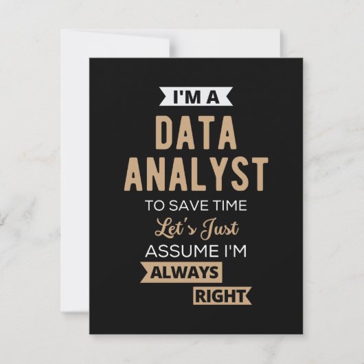 Data Analyst Save The Date (Vorderseite)