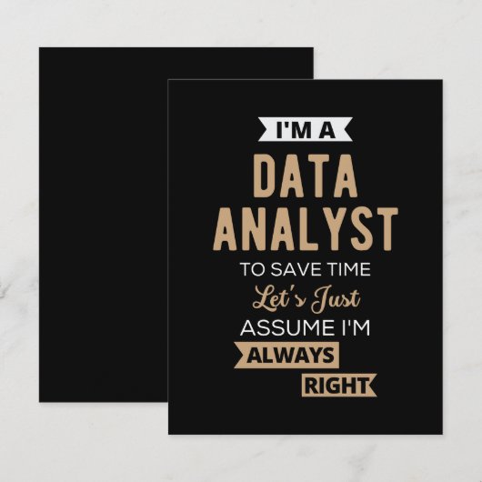Data Analyst Save The Date (Vorne/Hinten)