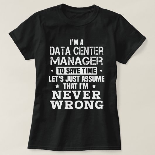 Data Center Manager T-Shirt (Design vorne)