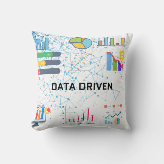 Data Driven Analytics Throw Pillow Kissen