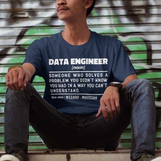 Data Engineer Noun Cool Computing Specialist Funny T-Shirt