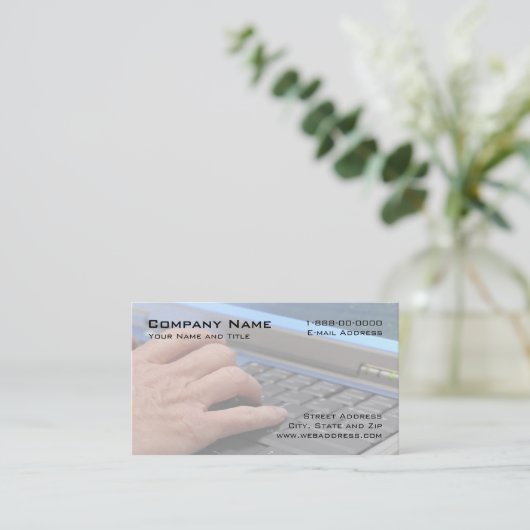 Data Entry Business Card Visitenkarte (Stehend Vorderseite)