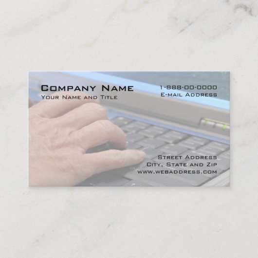 Data Entry Business Card Visitenkarte (Vorderseite)
