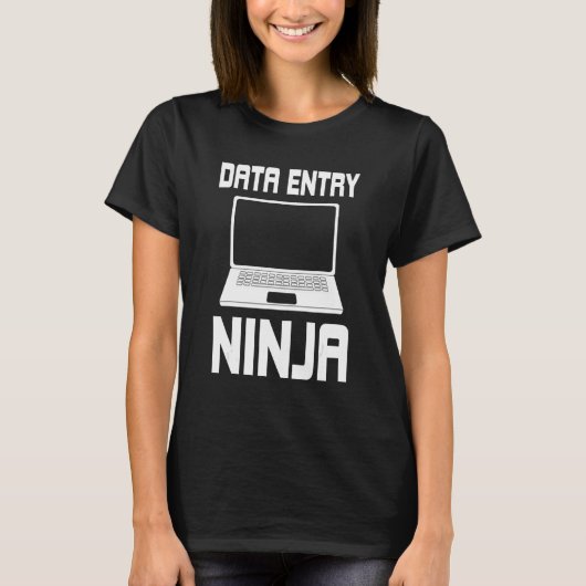 Data Entry Ninja Costume Data Management T-Shirt (Vorderseite)