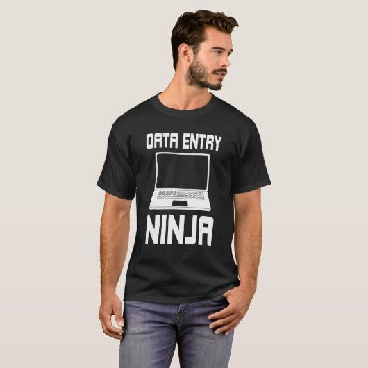 Data Entry Ninja Costume Data Management T-Shirt (Vorne ganz)