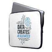 Data Foundation Ascent: Abstrakte KI-Erhebung Tech Laptopschutzhülle (Vorderseite Links)