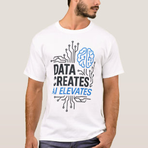 Data Foundation Ascent: Abstrakte KI-Erhebung Tech T-Shirt